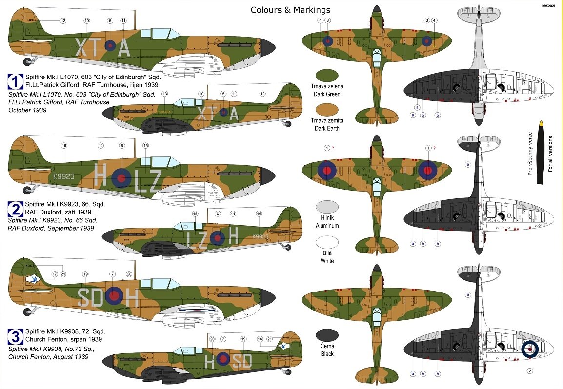 Kovozavody Prostejov KPM0261 Spitfire Mk.Ia “Three Blade Prop” 1/72 – image 2