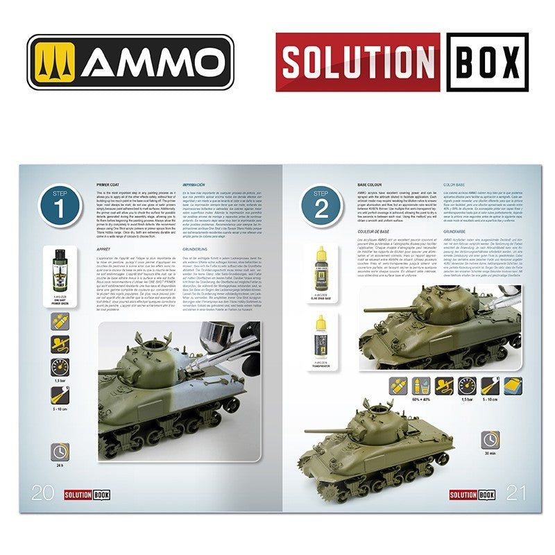 AMMO by Mig Jimenez 7728 SOLUTION BOX 22 – WWII USA ETO. Colors and Weathering System – image 7