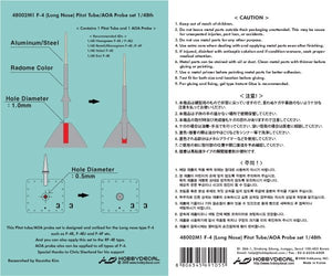 HobbyDecal MT48002V1 Ensemble de tubes Pitot pour F-4 à nez long, échelle 1/48 – image 2