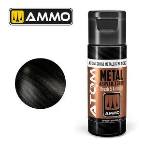 AMMO de Mig Jimenez 20168 ATOM METALLIC Noir 20ml