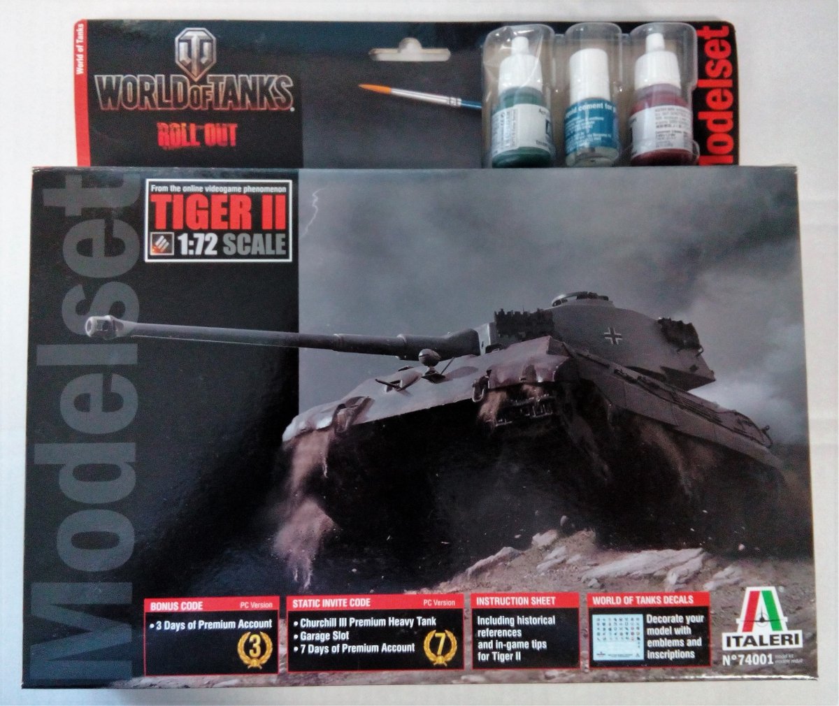 Italeri 74001 TIGER II - WoT- MODEL SET 1/72 – Bild 2