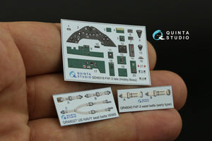 Intérieur imprimé en 3D et coloré sur papier décalcomanie Quinta Studio QD48318 F4F-3 (Hobby Boss) à l&amp;#39;échelle 1/48 – image 2