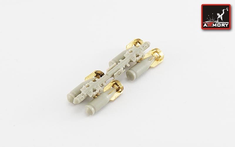 Armory Models ACA7268c OFAB-100-120 100kg high-explosive bombs + MZBD-U4T bomb racks (8 bombs + 2 racks) 1/72 – Bild 4