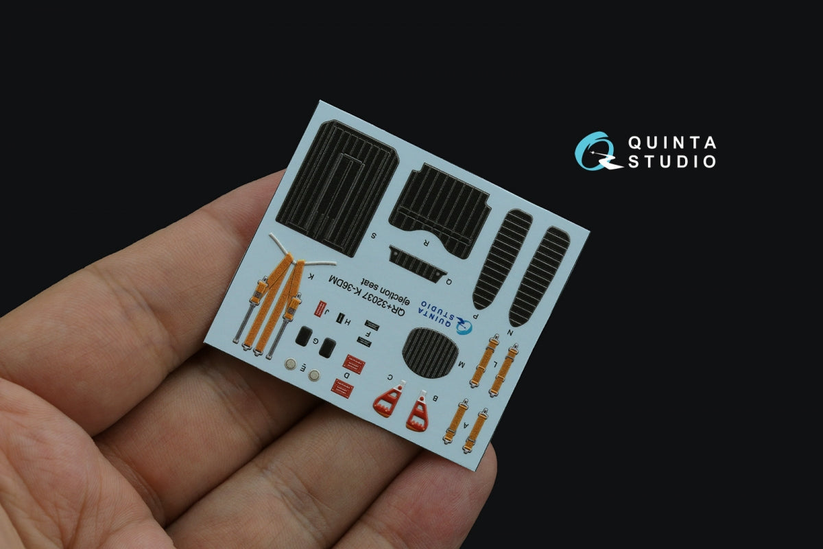Quinta Studio QR+32037 K-36DM (initial release) ejection seat (for Su-17M3/M4/UM3/22, Su-24, MiG-29 9-12 Early aircraft) (All kits) 1/32 – immagine 4