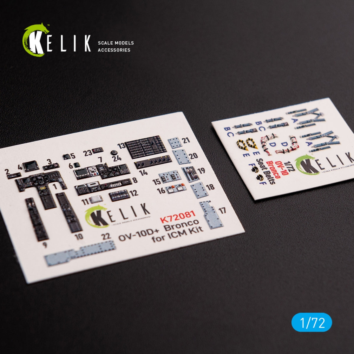 KELIK K72081 OV-10D+ &amp;quot;Bronco&amp;quot; interior 3D decals for ICM kit 1/72