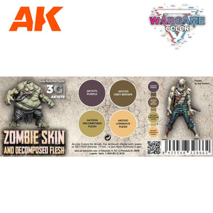 AK Interactive AK1076 WARGAME COLOR SET. ZOMBIE SKIN. 4x17 ml – Bild 2