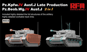 Rye Field Modèle 5033 Pz.Kpfw.IV Ausf.J Production tardive/ Pz.Beob.Wg.IV Ausf.J 2 en 1 1/35 – image 2