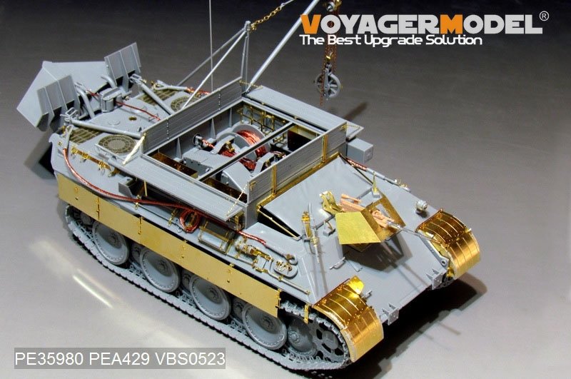 Maquette Voyager PE35980 Bergepanther Ausf.A allemand de la Seconde Guerre mondiale (type tardif, porte-outils Panther G) - Base pour TAKOM 2101 au 1/35 – image 7