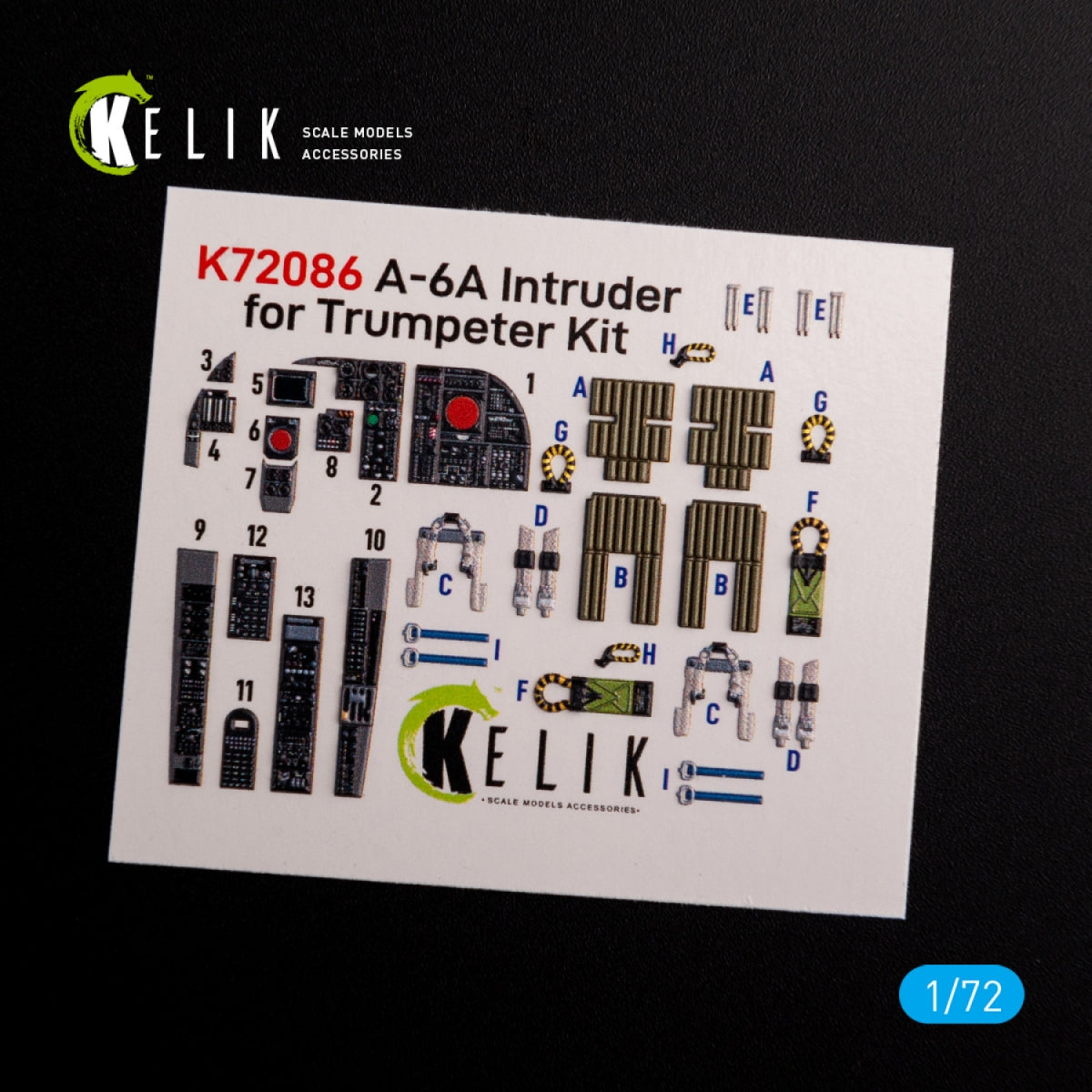 KELIK K72086 A-6A Intruder interior 3D decals for Trumpeter kit 1/72 – Bild 2