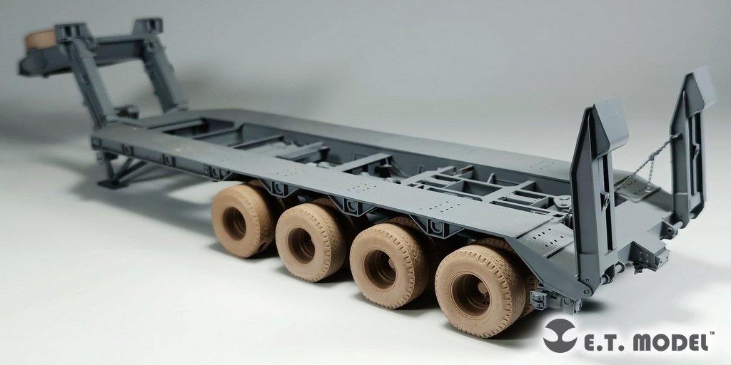 E.T. Model P35-119 US M747 Heavy Equipment Semi-Trailer Sagged wheels For Meng Kit 1/35 – Bild 6