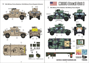T-Model TK72015 M1114 HMMWV - Decal Set No.1 1/72 – image 2