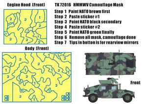 T-Model TK72016 M1114 NATO - Camouflage Mask Set 1/72 – Bild 3