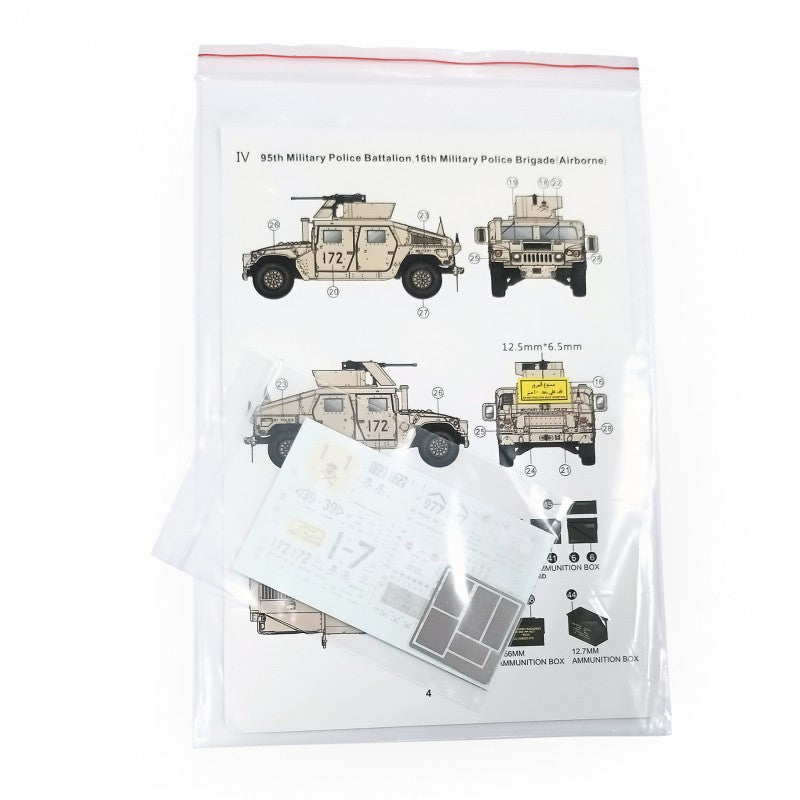 T-Model TK72015 M1114 HMMWV - Decal Set No.1 1/72 – image 4