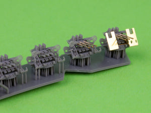 Master SM-350-124 IJN Type 96 25mm - POTRÓJNA podstawa - wczesna z celownikiem pierścieniowym (6 szt.) 1/350 – Bild 5