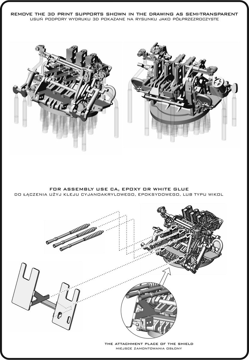 Master SM-350-125 IJN Type 96 25mm - POTRÓJNA podstawa - późna z celownikiem mechanicznym &amp;quot;Le Prieur&amp;quot; (6 szt.) 1/350 – Bild 7