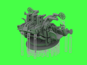 Master SM-200-013 IJN Type 96 25mm - POTRÓJNA podstawa - wczesna z celownikiem pierścieniowym (4 szt.) 1/200 – Bild 12