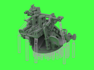 Master SM-200-012 IJN Type 96 25mm - PODWÓJNA podstawa - późna z celownikiem mechanicznym &amp;quot;Le Prieur&amp;quot; (4 szt.) 1/200 – immagine 13