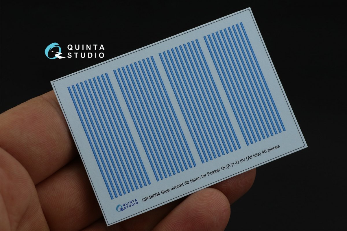 Quinta Studio QP48004 Blue rib tapes for Fokker Dr.(F)I-D.VII 1/48 – immagine 9