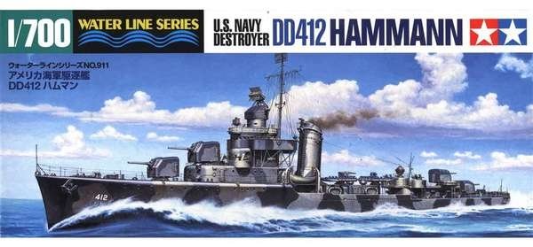 Tamiya 31911 Destroyer Hammann (DD-412) de l'US Navy au 1/700