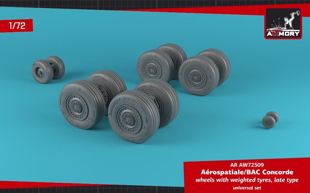 Armory Models AW72509 Concorde wheels w/ weighted tires, late 1/72 – Bild 4