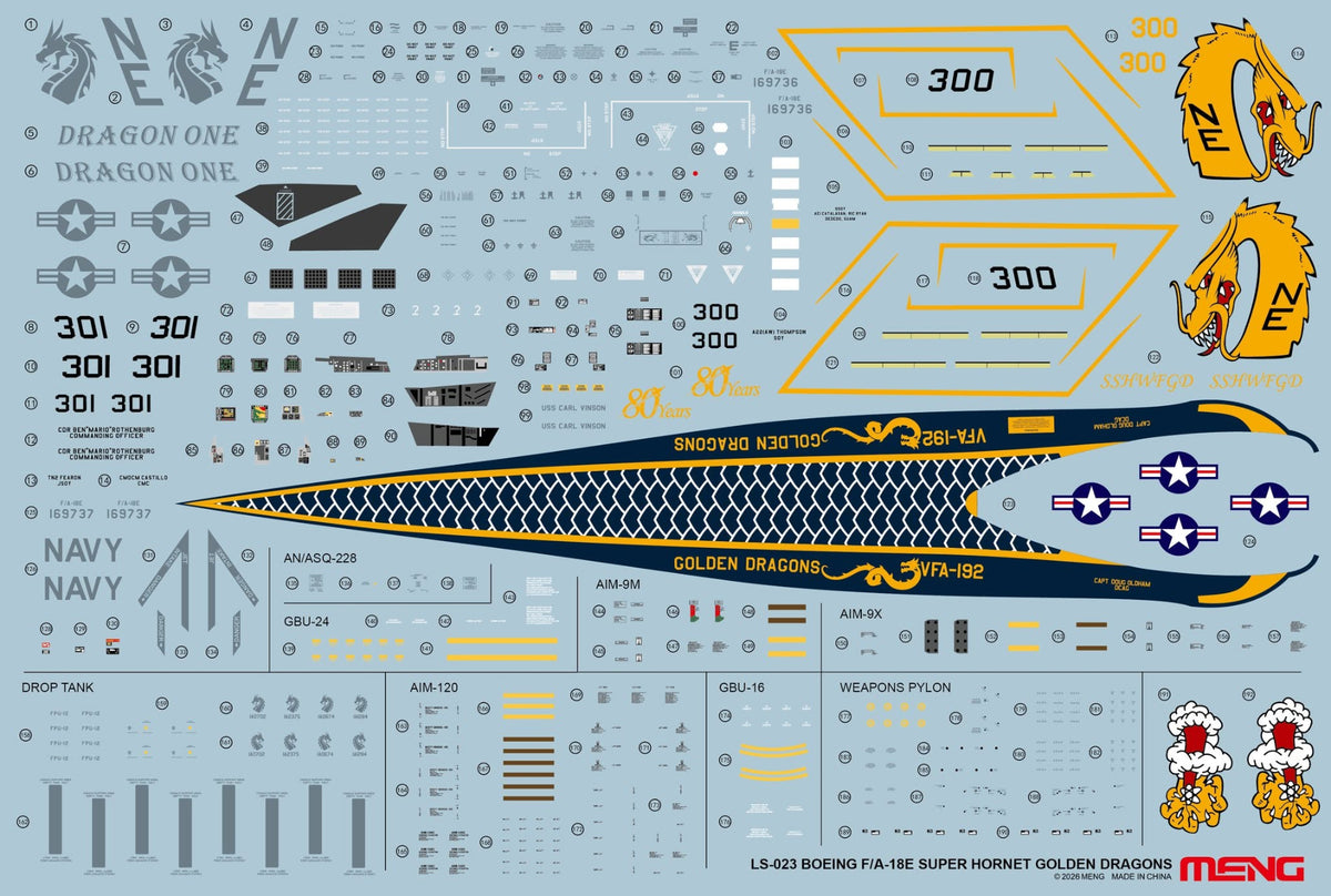Meng LS023 Boeing F/A-18 E Super Hornet - Golden Dragons 1/48 – image 8