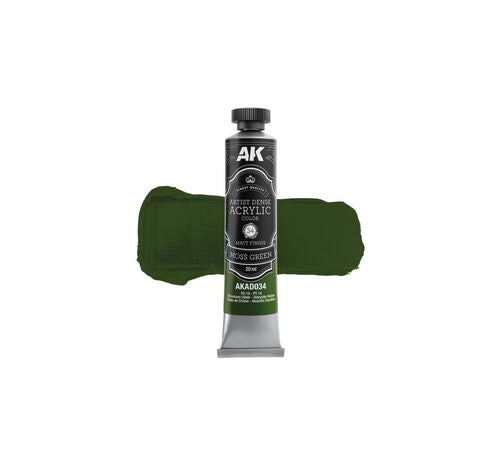 AK-Interactive AKAD034 Artist Dense Acrylic - Moss Green