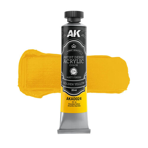 AK Interactive AKAD024 Artist Dense Acrylic - Golden Yellow