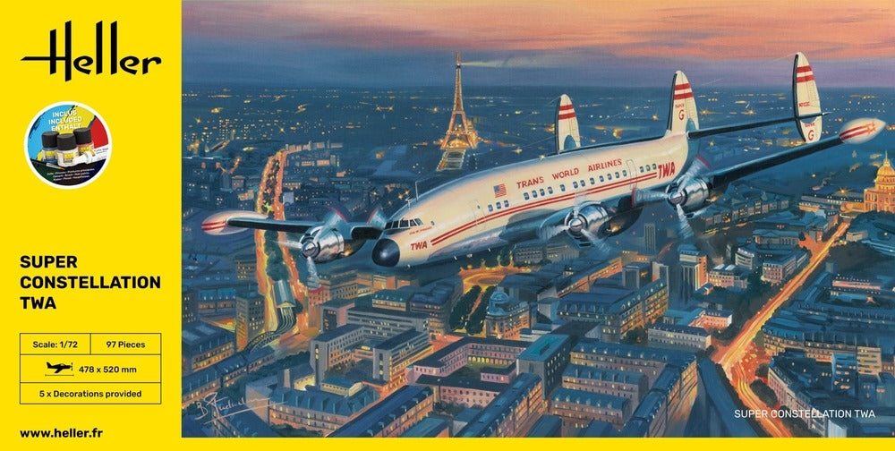 Heller 58391 Super Constellation TWA - Starter Kit 1/72 – immagine 2