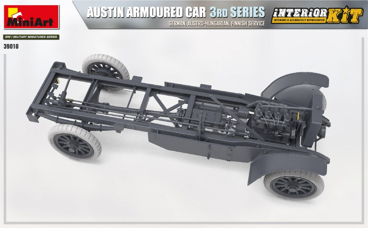 Miniart 39010 AUSTIN ARMOURED CAR 3rd SERIES: GERMAN, AUSTRO-HUNGARIAN, FINNISH SERVICE. INTERIOR KIT 1/35 – immagine 12