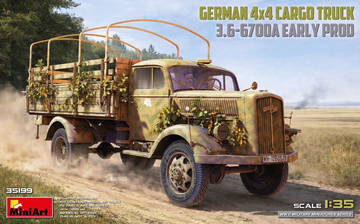 MiniArt 35199 German 3t 4x4 Cargo Truck 3.6-6700A 1/35