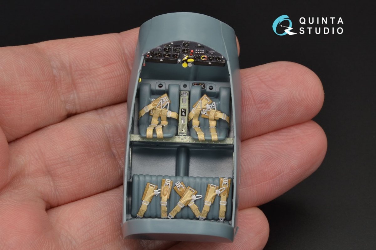 Quinta Studio QD48125 Bf108 3D-Printed &amp;amp; coloured Interior on decal paper (Eduard) 1/48 – immagine 2