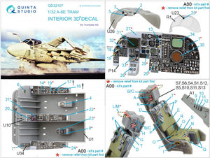 Quinta Studio QD32107 A-6E TRAM Intruder 3D-Printed &amp;amp; coloured Interior on decal paper (Trumpeter) 1/32 – zdjęcie 9