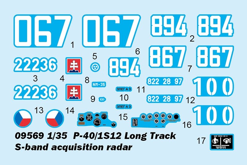 Trumpeter 09569 P-40/1S12 Long Track S-band acquisition radar 1/35 – zdjęcie 6