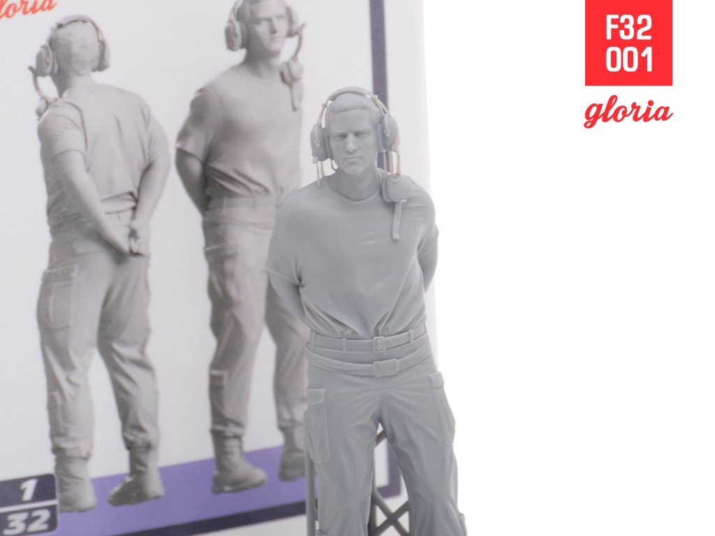 Gloria F32001 Équipe au sol de l&amp;#39;US Air Force vol.1 Figurines imprimées en 3D à l&amp;#39;échelle 1/32 – image 4