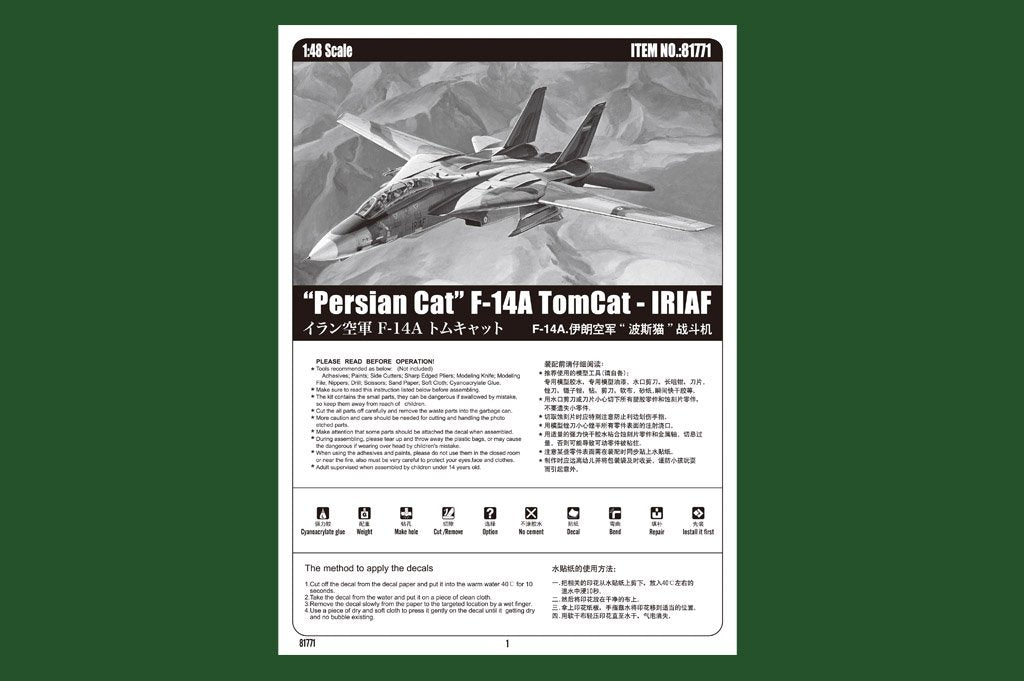 Hobby Boss 81771 IRIAF Persian Cat F-14A Tomcat 1/48 – Bild 2