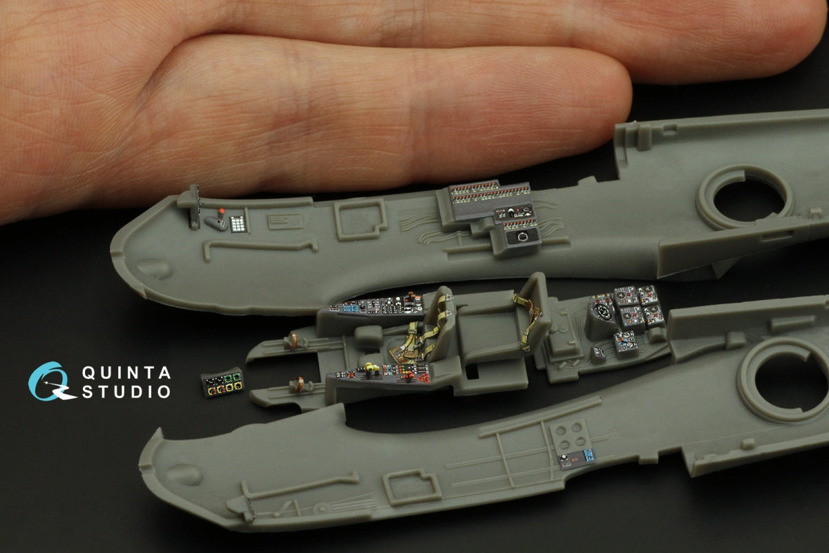 Intérieur coloré imprimé en 3D sur papier décalcomanie Quinta Studio QD72141 Me 410 (Airfix) 1/72 – image 10