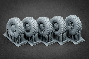 ScaleX WM 35016S GAZ Tiger V2(with shield) Sagged wheel set (for Meng) 1/35