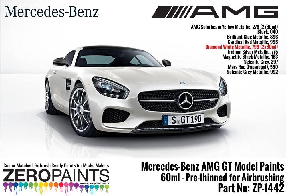 Zero Paints ZP-1442-DIAMOND Mercedes-AMG GT Diamond White Metallic 2x30ml
