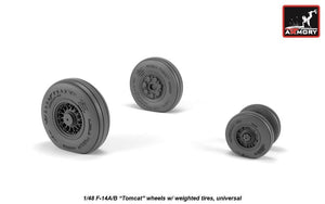 Armory Models AW48326 F-14A/B Tomcat early type wheels w/ weighted tires 1/48