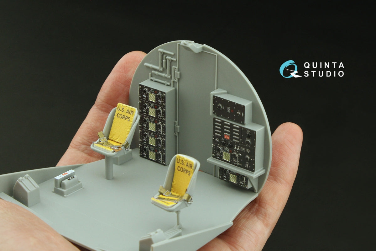 Quinta Studio QD32234 Boeing B-17E/F Radio operator&amp;#39;s compartment. 3D-Printed coloured Interior on decal paper (HK models) 1/32 – Bild 8