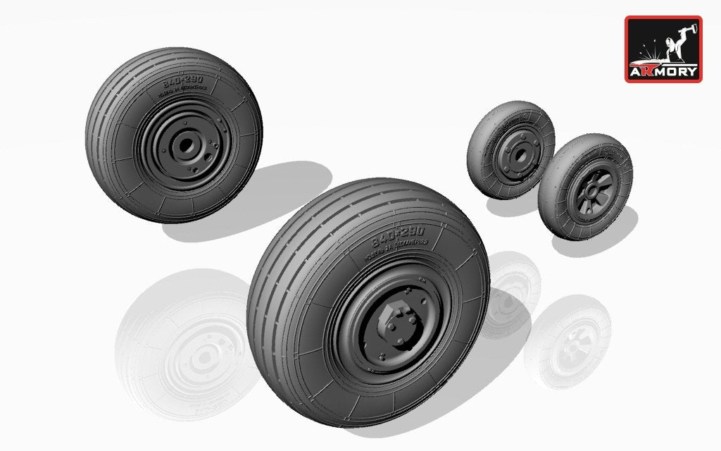 Armory Models AW72014 Mikoyan МiG-23,23P(early) wheels 1/72 – Bild 4