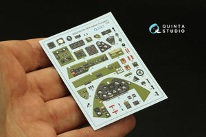 Quinta Studio QD32189 F6F-3E/N Hellcat 3D-Printed coloured Interior on decal paper (Trumpeter) 1/32 – immagine 4
