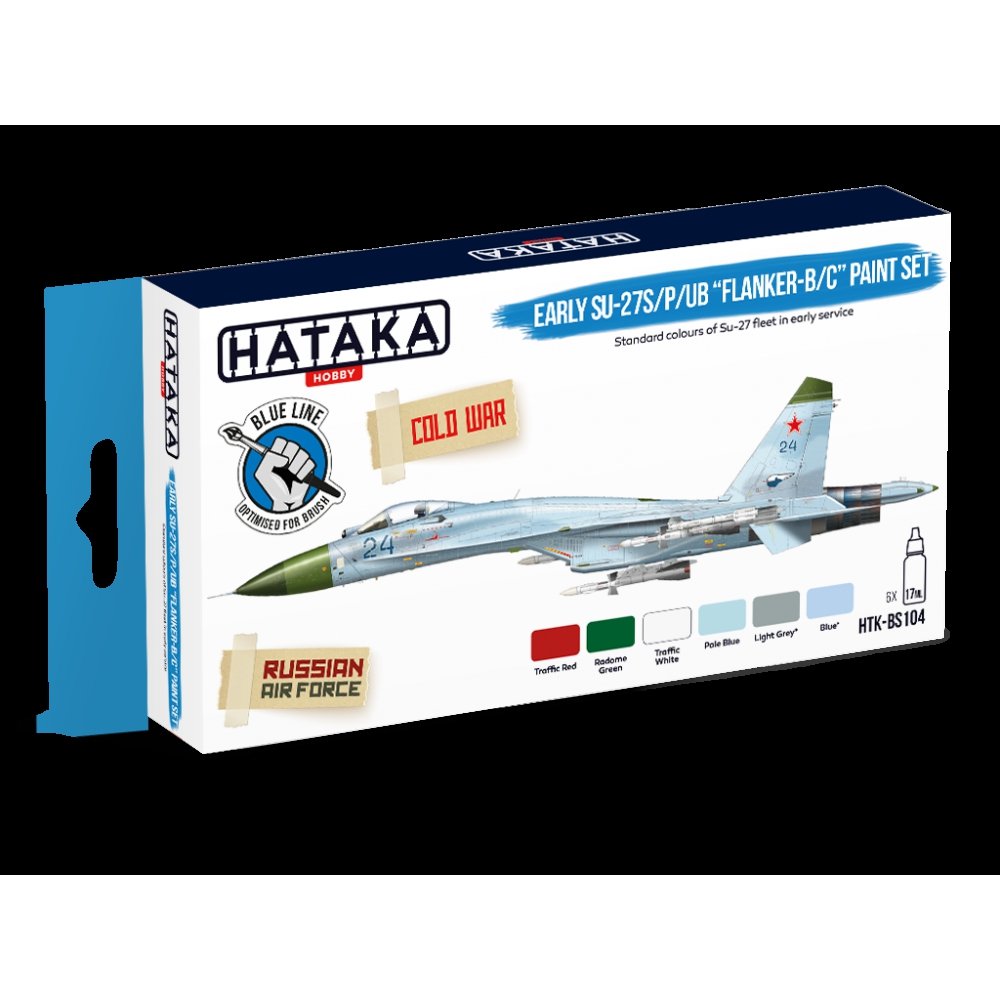 Hataka HTK-BS104 Early Su-27S/P/UB "Flanker-B/C" paint set (6x17ml)