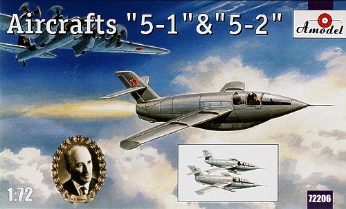 A-Model 72206 Bisnovat '5-1' and '5-2' Soviet Rocket Experimental Aircraft 1/72