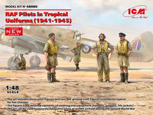 ICM 48080 Pilotes de la RAF en uniformes tropicaux (1941-1945) 1/48