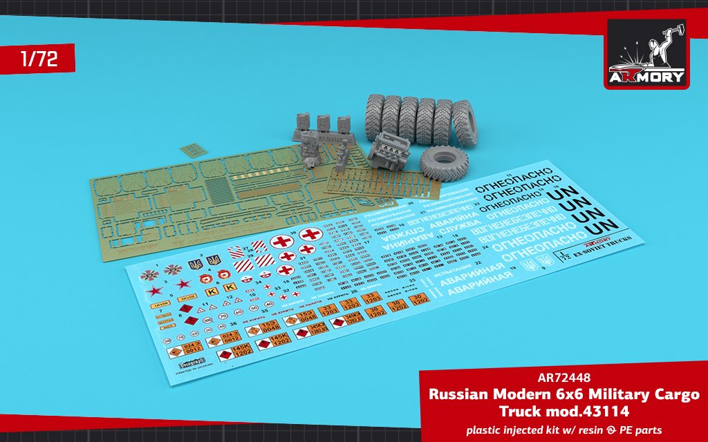 Armory Models 72448-R Camion cargo militaire russe moderne 6×6 mod.43114 1/72 – image 2