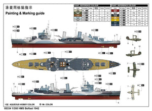 Trumpeter 05334 HMS Belfast 1942 1/350 – Bild 2