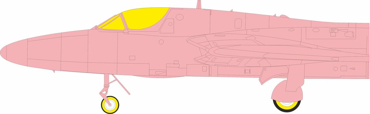 Eduard JX363 Hawker Hunter T.7 / T.7A - Mask Set for Revell Kits 1/32