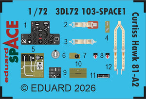 Eduard 3DL72103 Curtiss Hawk 81-A2 - Space Set for Arma Hobby Kits 1/72