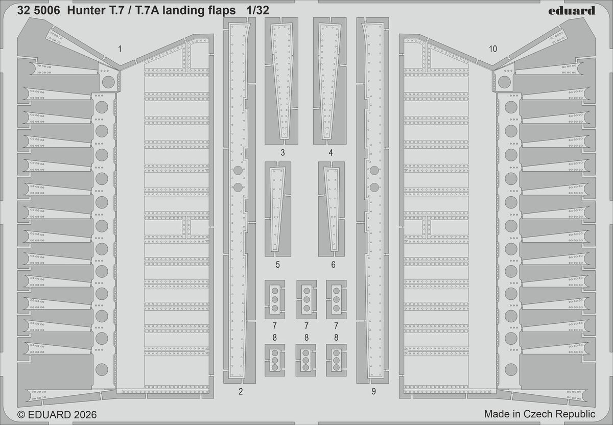 Eduard 325006 Hawker Hunter T.7 / T.7A - Landing Flaps for Revell Kits 1/32